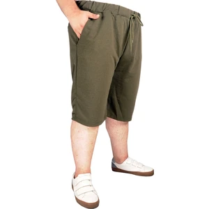 Modexl Büyük Beden Kapri Straight Recycle Basic B20506 Haki