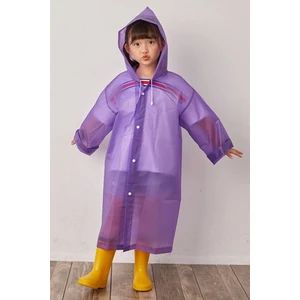 Unisex Çocuk Mor Su Rüzgar Geçirmez Yağmurluk