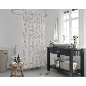 Banyo Perdesi - Tek Kanat Duş Perdesi, Polyester Kumaş Duşakabin Perdesi 180X200 cm Küvet Perdesi