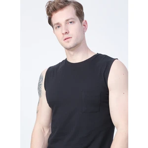 Bad Bear 22.01.23.002_Tribe Tank-Top Düz Yaka Normal Kalıp Düz Siyah Erkek Atlet