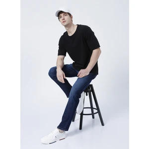 Lee Cooper Bisiklet Yaka Oversized DüzSiyah Erkek T-Shirt - 222 Lcm 242041 Thomas