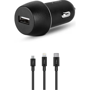 Smartcharger 2.1A Araç Şarj Aleti + Trio Kablo