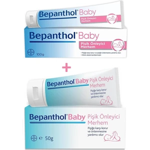 Baby Pişik Önleyici Merhem 100 Gr+Bepanthol Baby Pişik Önleyici Merhem 50 gr