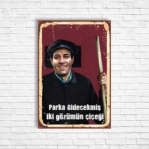 Kemal Sunal Yeşilçam Retro Ahşap Poster