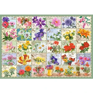 1000 Parça Antik Çiçek Kolajı Puzzle