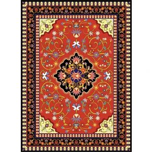 Nova Puzzle 1000 Parça Kırmızı Antik Halı Desenli Puzzle