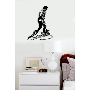 Atatürk Imzalı Atatürk Silüet Lazer Kesim Ahşap Tablo 50*80