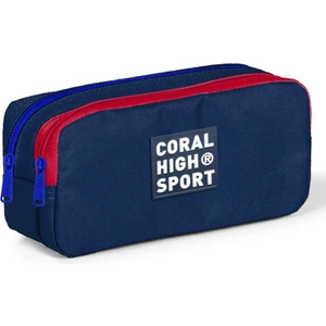 Coral High Sport Iki Gözlü Lacivert Kırmızı Kalem Çantası