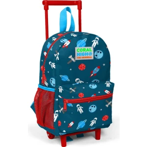 Coral High Astronot Baskılı Anaokul Çekçek Çantası - Erkek Çocuk