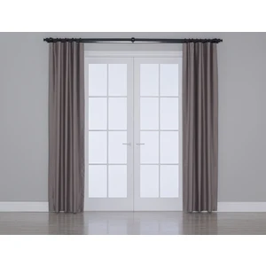 Gauze Fabric Design Blackout Karartma Özellikli Perde Metalik Gri