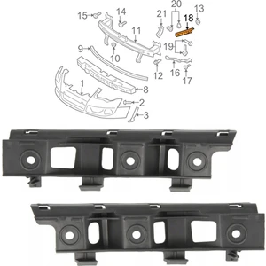 Passat B6 Sol Ön Tampon Bağlantı Braketi 2006-2011 3C0807183