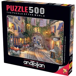 500 Parça Puzzle – Fransız Sokağı Temalı, Orta Zorluk Seviyesi, Parlama Önleyici Dayanıklı Mukavva