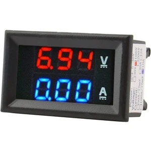 Dijital Ampermetre 0-10A Voltmetre 0-100V - Kasalı