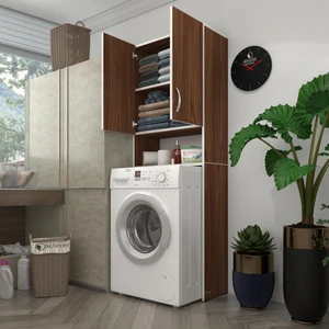 Kenzlife çamaşır makinesi dolabı sinem cvz 180*066*30 banyo kiler kapaklı arkalıklı