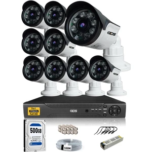 9 Kameralı Set - 5 Mp Sony Lensli Full HD Gece Görüşlü Güvenlik Kamerası Sistemi - Cepten Izle