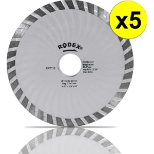 RRT115 Turbo Kanallı Elmas Testere Bıçağı 115 mm  1 Adet