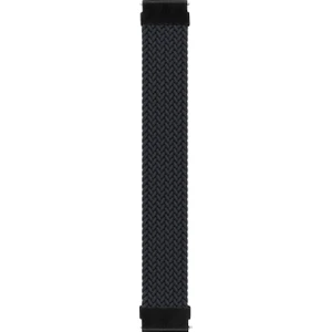 Huawei Watch 3 Kordon, (Large Size, 165MM) Braided Solo Loop Band Siyah