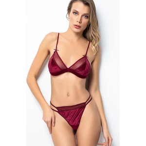 Bliss Velvet Tül Detaylı Kadife Bralet Takım