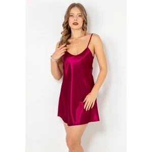 İnce Askılı Mini Saten Gecelik