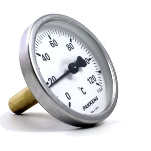 Termometre 0-120 °c Çap 63 mm Daldırma Boyu 5 cm Arkadan Bağlantılı G 1/2 Inç