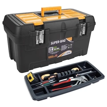 Super-Bag 22'' Eko Metal Kilitli Takım Çanta Siyah Renkli Dayanıklı Tasarım ile Çok Amaçlı