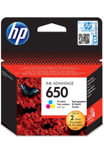 HP Orijinal 650 Mürekkep Kartuşu Üç Renkli (CZ102AE)