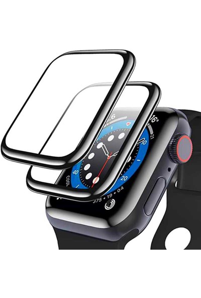 Herdem Apple Watch 7 45MM Ekran Koruyucu Tam Kaplayan Kırılmaz Nano