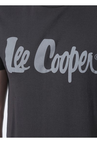 Lee Cooper 222 Lcm 242065 Londonlogo Bisiklet Yaka Slim Fit Baskılı Antrasit Erkek T-Shirt