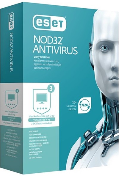 Eset NOD32 2022 Antivirus Lisans Anahtarı | 1 Yıl & 1-3-5 Kullanıcı