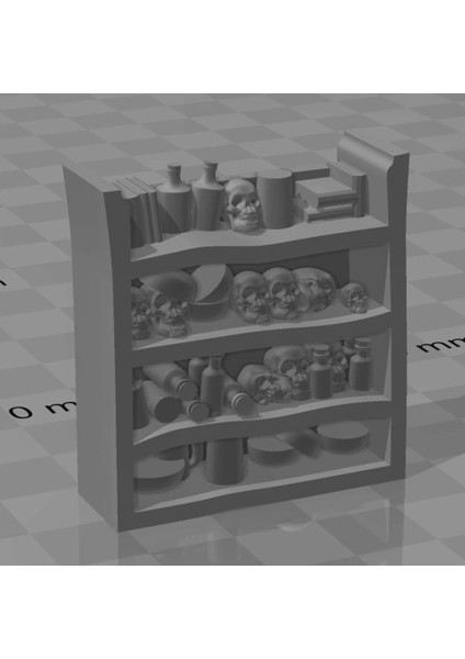 Gotik Grunge Raf - Taş Kafatası Stüdyoları Plastik Aparat