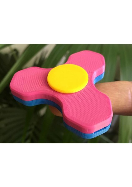 Triforce Mini Renkli Fidget Spinner Plastik Aparat