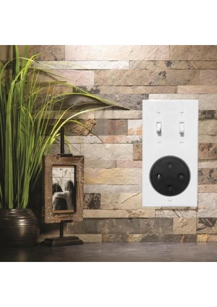 Akıllı Yardımcısı Flush Mount Işık Anahtarı Kutusu Montajı (Echo Dot 2nd Gen) Plastik Aparat