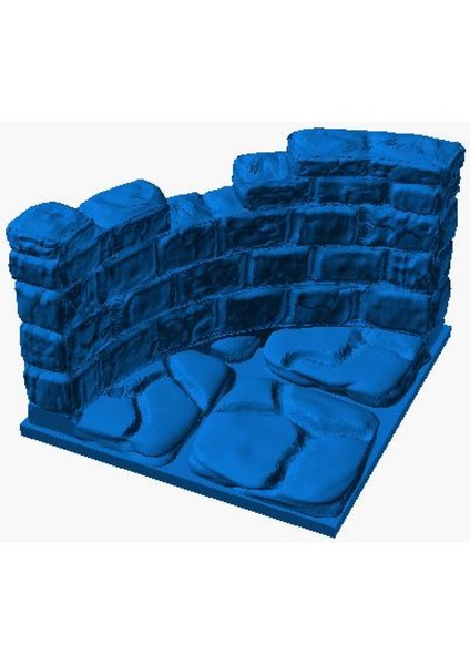 RUINS_WALL_CORNER_ROUND_2X2_B1 (Openforge 2.0 Uyumlu) Plastik Aparat