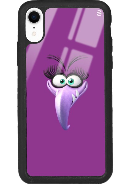 Apple iPhone Xr Purple Angry Birds Tasarımlı Glossy Telefon Kılıfı