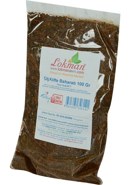 Çiğ Köfte Saf Baharatı 100 gr Paket
