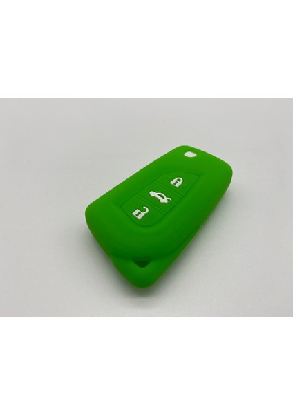 Toyota Corolla Auris Yaris Avensis Silikon Anahtar Koruma Kılıfı Yeşil