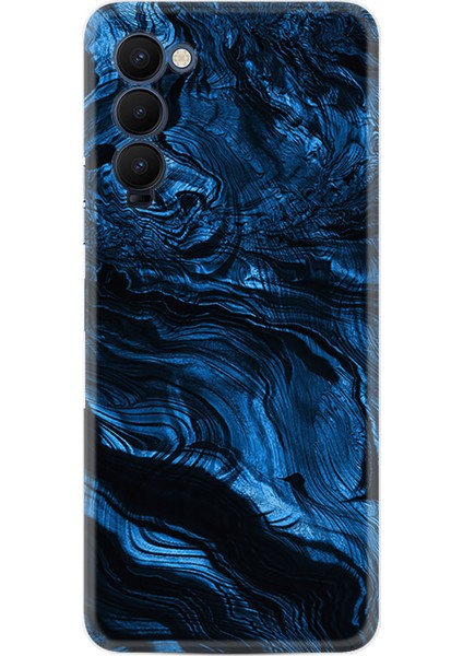 Tecno Camon 18P Kılıf Resimli Desenli Baskılı Silikon Kılıf Blue Marble 1379