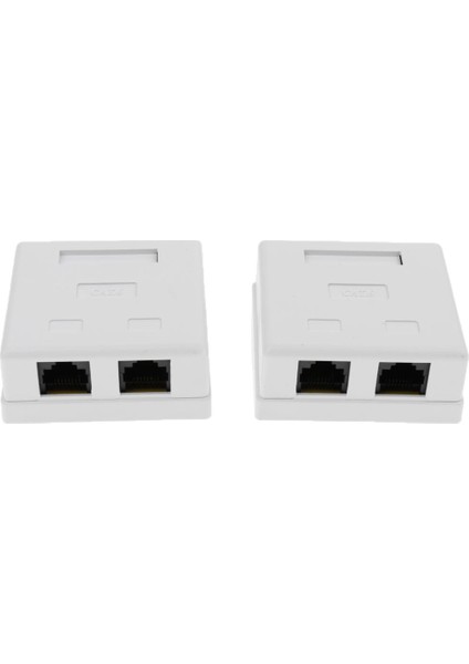 Charmant 8 Parça Cat6 2 Port Yüzey Montaj Çıkış Kutusu Faceplate Geri Kutu Combo fiyatları