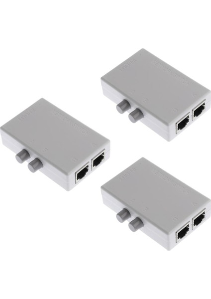 Charmant 3 Adet Mini Çift 2 Bağlantı Noktaları Ağ Manuel Ab Paylaşım Anahtarı Kutusu Adaptörü Hub