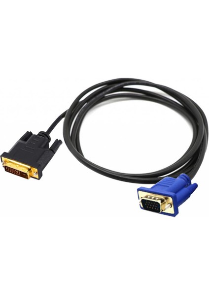 2 Adet 1080 P Dvı-D 24 + 5 Pin Erkek VGA 15PIN Erkek Aktif Kablo Adaptörü Dönüştürücü