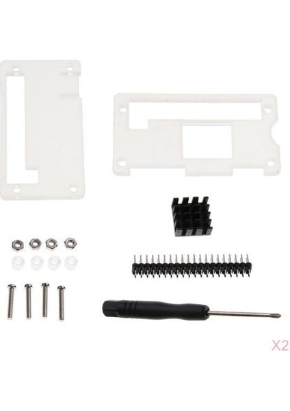 2pack Akrilik Kılıf Kapak + Isıtma + Gpio 40PIN Konektörü Ahududu Pi Sıfır Için