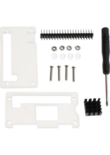 2pack Akrilik Kılıf Kapak + Isıtma + Gpio 40PIN Konektörü Ahududu Pi Sıfır Için fiyatları