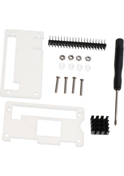 2pack Akrilik Kılıf Kapak + Isıtma + Gpio 40PIN Konektörü Ahududu Pi Sıfır Için fırsatları