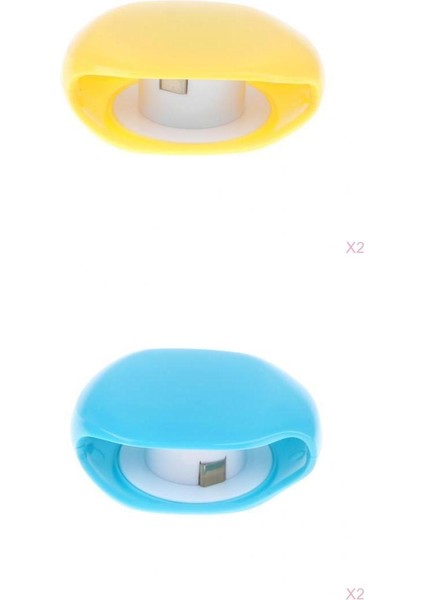 4x Otomatik Kablo Sarıcı Kordon Organizatör Kulaklık USB Kabloları Için Sarı Mavi