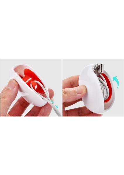 4x Otomatik Kablo Sarıcı Kordon Organizatör Kulaklık USB Kabloları Için Sarı Mavi fiyatları