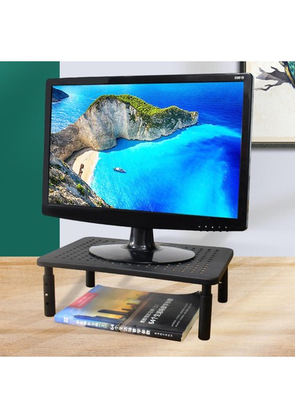 Monitör Standı Yükseltici Ergonomi Metal 3 Yükseklik Bilgisayar Dizüstü Bilgisayar Için Ayarlanabilir