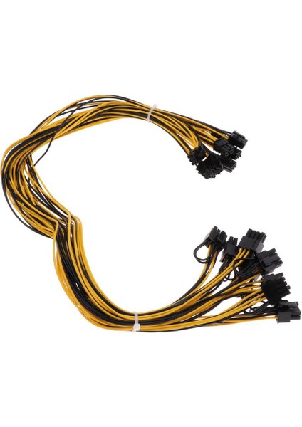 Charmant 2x 8 Adet Pcı-E 6pin Ila 6 + 2pin Güç Splitter Kablo Grafik Video Kartı Kablosu modelleri
