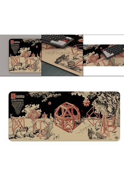 Ekstra Büyük Mouse Pad 900 x 400MM Bilgisayar Ofisi Ev Için Kaymaz Katlanabilir