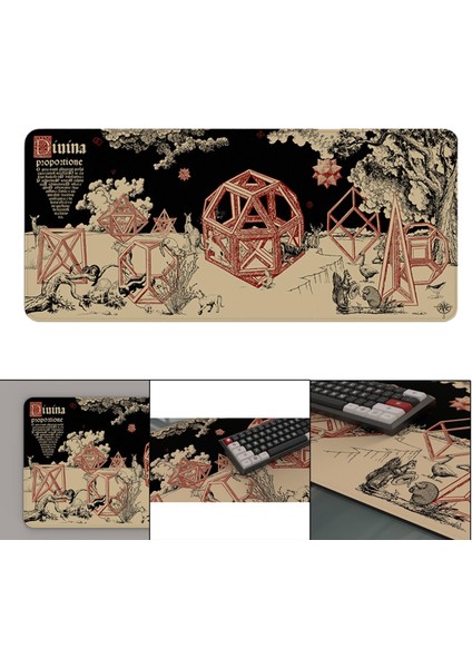 Ekstra Büyük Mouse Pad 900 x 400MM Bilgisayar Ofisi Ev Için Kaymaz Katlanabilir