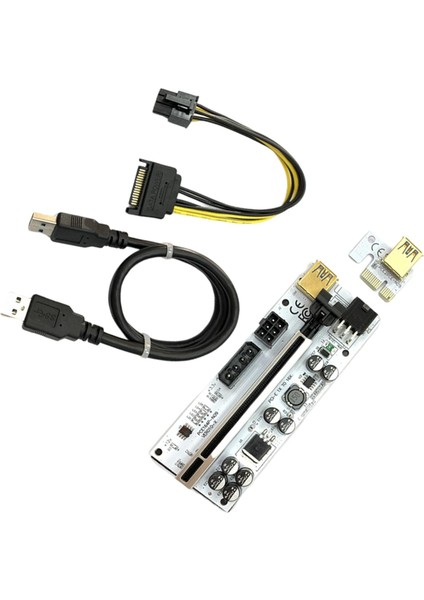 Charmant VER010-X Pcı-E Rider Kart Pcıe 1x Gpu Madencilik Slot Adaptörü Kart Siyah Yuvası Için 16X